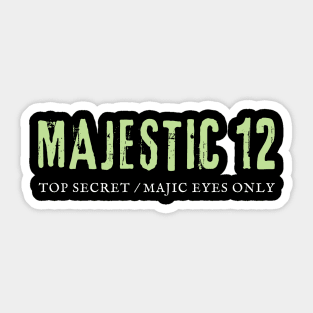 Majestic 12 UFO Alien Investigation Sticker